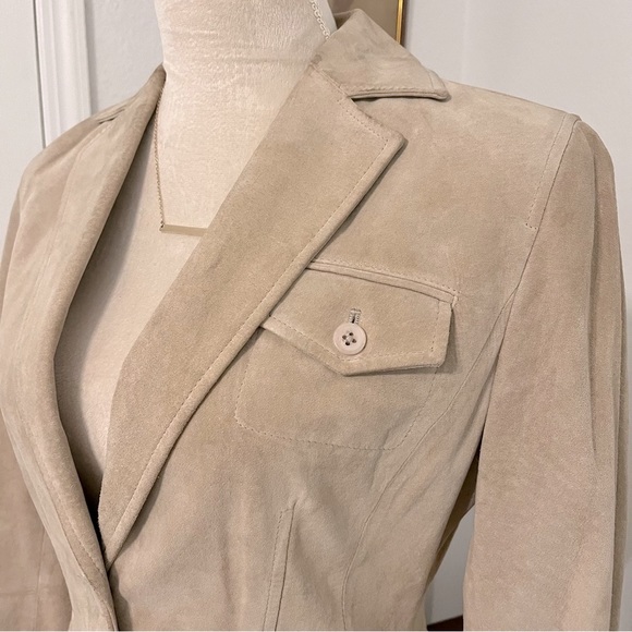 Ann Taylor Loft 100% Leather Jacket Size 4 Tan Leather Jacket - Picture 2 of 12